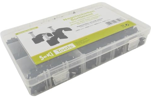 SeKi Lot de 400 colliers de serrage universels - Noir - 100 x 4 mm, 100 x 6 mm, 100 x 8 mm, 100 x 10 mm - Colliers de serrage universels avec clou