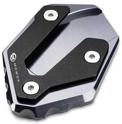 MOWOK Zubehör Für Yamaha MT07 MT09 TRACER 7 GT 9GT 900GT 700GT XSR 700 900 | MT-07 TRACER 7GT 9 GT XSR700 XSR900 R7 R9 R125 FZ6 XJ6 MT-125 MT-09 SP 2026 Motorrad Seitenständer Vergrößern Platte, Grau