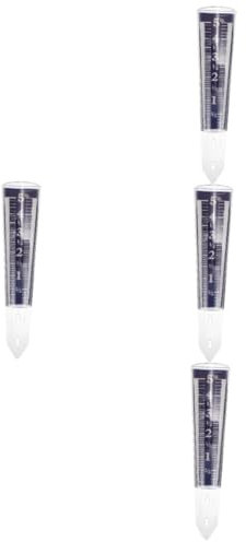 Kisangel Lot De 4 Pluviomètres Dextérieur en Plastique avec Tube De Mesure pour Pelouse