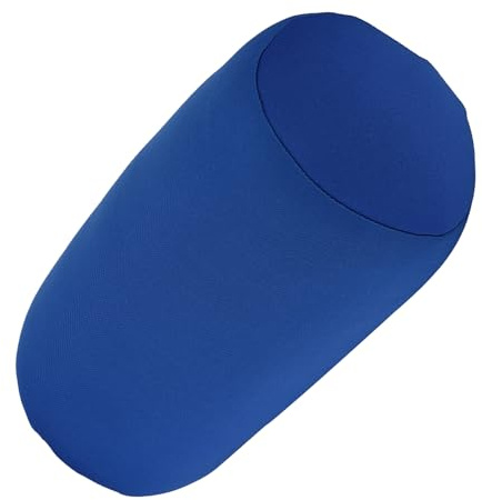 aqxreight Oreiller en Rouleau de Bûches en Microbilles, Coussin de Dos en Microbilles, Oreiller en Rouleau, Soutien du Cou pour Le Sommeil à la Maison et en Voyage, Confortable (Blue)