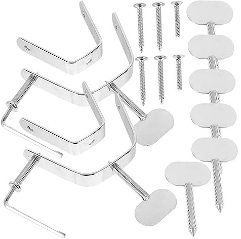 Ciieeo 2 Sets Spanish Ham Holder Rack Stainless Steel Ham Fixing Stand for Kitchen Bar Accessories