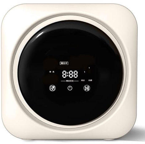 QXIWAOE Mini Machine à Laver Automatique 170 W/3,5 L, Lavage et séchage intelligents à Rouleaux, Machine à Laver intégrée Murale/de Bureau, sèche-Linge Compact à Chargement Frontal