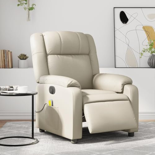 IKAYAA Elektrischer Massagesessel Fernsehsessel mit Liegefunktion Relaxsessel Elektrisch Verstellbar Massage Sessel Massagefunktion Liegesessel Kunstleder Wohnzimmer Relaxliege