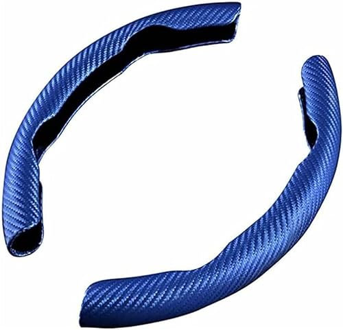 LANAZU Auto Lenkradhülle für BMW E39 E46 325i E53 X5, Ultraleichter Kohlefaser Auto Lenkradhülle Lenkradbezug Auto Anti-Rutsch Lenkradbezüge Innenraum, B-Blue