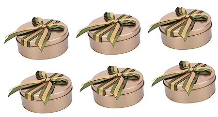 SAFIGLE 6piezas Caja De Dulces De Boda De Hojalata Elegante Cajas Creativas Para Dulces De Boda Estuche De Almacenamiento De Para