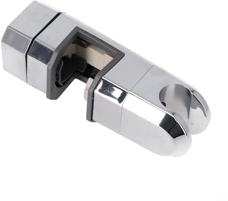 Soporte robusto para cabezal de ducha para barras deslizantes de 15 mm/30 mm con rotación de 360 grados (plateado)