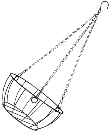 GALPADA Cestino Sospeso Metallo per Piante con Fioriera Rotonda per e per Piante e Verdeggianti