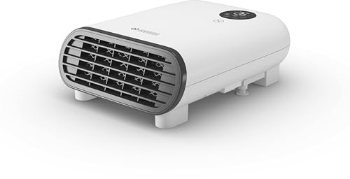 Olimpia Splendid Caldo Duo – Heizlüfter zur Tisch- oder Wandmontage, bis zu 2000W, IP21-Schutz, Fenster-Offen-Erkennung, Eco-Modus & Touchscreen-Display, Weiß