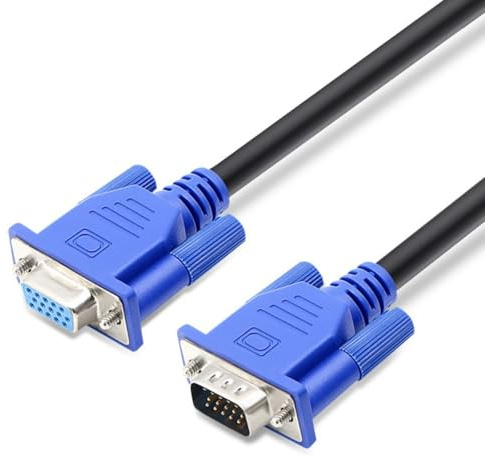 Pidwaok VGA(3+9) Kabel, 15-poliges VGA-Videokabel, 0,3 Meter für Kompakt-PC-zu-Monitor-Anschlüsse (Stecker auf Buchse)