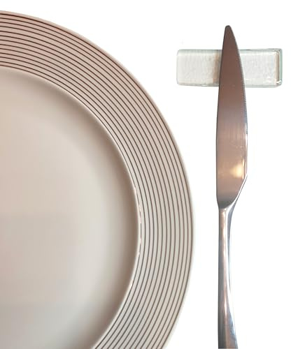 Deverreetdecouleurs Ensemble de 12 Porte-Couteaux doucle transaprents, fabriqués dans Le Tarn en France, Parfait pour Toutes Vos Tables