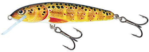 Salmo Minnow Wobbler, Farben:Trout, Länge/Gewicht/Laufverhalten/Tauchtiefe:5cm / 5g / sinkend / 0.8-1.5m