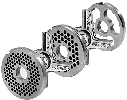 Wolfcut R70 Lochscheibensatz 3,5mm + 5mm Bohrung + 2 4-Cut Robotmesser + 1 Vorschneider System Unger Werkzeugstahl