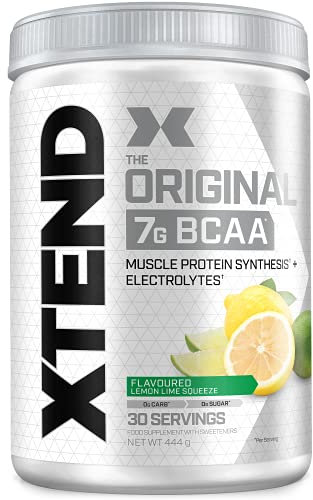 XTEND Original - BCAA-Pulver - Zitrone & Limette Squeeze | Ergänzungsmittel mit verzweigtkettigen Aminosäuren | 7 g BCAA + Muskelproteinsynthese Elektrolyte für Regeneration & Hydration | 30 Portionen