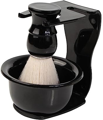 MagiDeal 3 Pièces Barbers Blaireau Rasage Savon Bol, Brosse Rasage Moussant Bol, Professionnel Barbe Nettoyage Barber Outils
