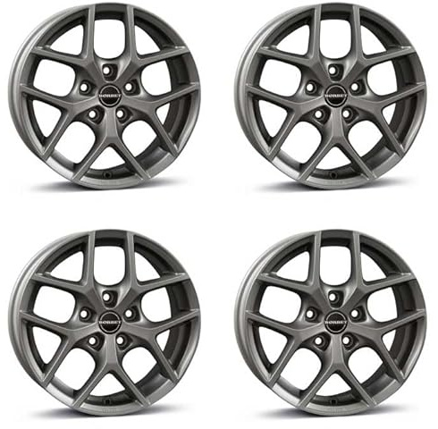 4x Borbet cerchi in alluminio Y 7.0x17 ET35 5x114.3 titan matt