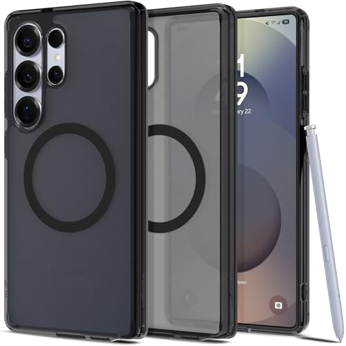 Spigen Ultra Hybrid MagFit Case for Samsung Galaxy S25 Ultra, Compatible with MagSafe Accessories - Frost Black