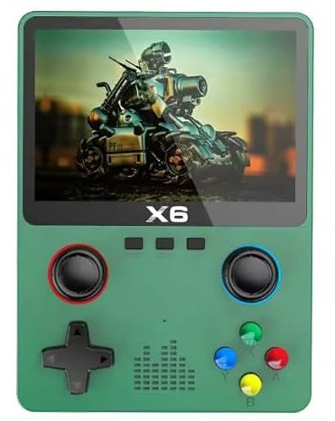 NULA X6 - Console da gioco portatile retrò con scheda TF da 32 G / 10.000 + giochi 11 + emulatori da 3,5 pollici, schermo IPS portatile Pocket Arcade Retro console da gioco