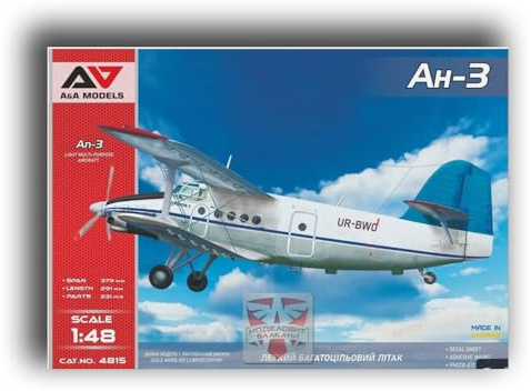 AA Models 4815 1/48 an-3 turboprop Utility Biplane Plastic Model kit