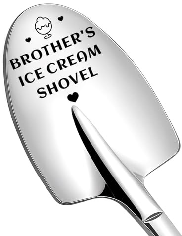 Brother Bro Birthday Gifts from Sister Little Big Brother Graduation Thank You Gift for Younger Brother Brothers Funny Engraved Ice Cream Shovel Spoon Gift for Ice Cream Lover