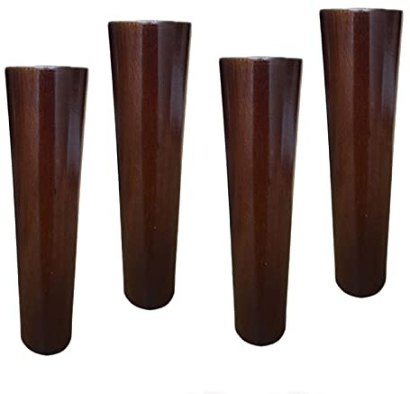 Sofa Jamn, Meubles en bois Pieds de remplacement, couleurs de noix Pieds de support de meubles, jambes de table avec assiette de montage, vis et tapis antidérapants pour chaise de table de canapé