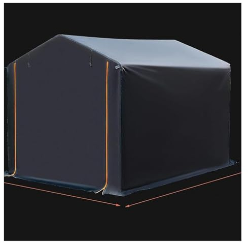 QSTGX Garage Moto Per Esterno Capanno Attrezzi Da Giardino Modello a tenda con tetto a due falde Per moto, attrezzi da giardino, giocattoli, tosaerba(120x188x165 cm)