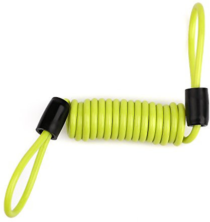 Antifurto Freno A Disco Cavo di Promemoria Blocco Disco di Allarme Cha?ne di sicurezza Spring Coil Wire SPC001 (Yellow)