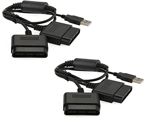 Kabalo PS2 Playstation 2 a PS3 PC controlador de gamepad controlador convertidor adaptador de cable doble juego de 2