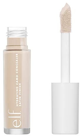 e.l.f. Hydrating Camo Concealer, Satin Finish, Conceals, Corrects & Highlights, Fair Beige, 0.203 Fl Oz (6mL)