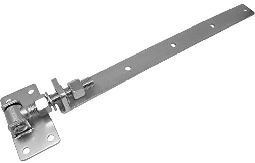 SOTOOLS 2 Stück Schwerlast-Gartentorscharnier, M24, 680-730 mm, verzinkt | Gartentorband, Torband.