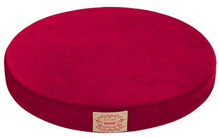 baibu Chair Pad Round Memory Foam Seat Cushion Lumbar Support Pillow for Chair Red -16 Inches