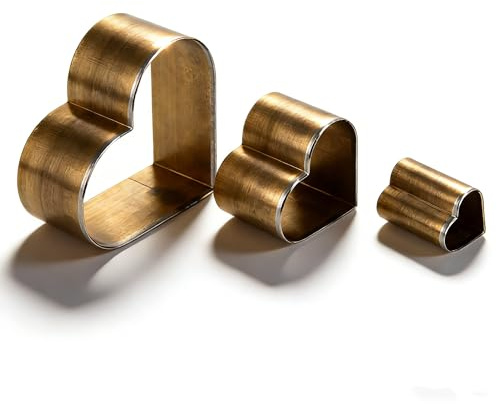 Troqueles de corte de cuero 3 uds, herramienta de perforación de forma bonita de acero, molde de corte DIY para manualidades de cuero para manualidades de(Amor corazon)