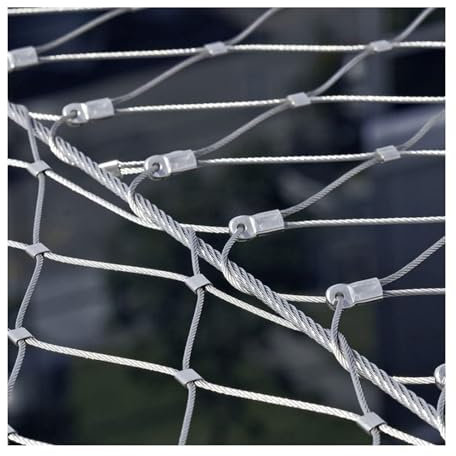 Drahtgitter Verzinkt Seilnetz Aus Edelstahl 304, Maschenloch 10 Cm Kabelgeflecht, Stoßfestes Schutznetz, Flexible Zaunrolle Aus Verzinktem Draht For Die Balkondekoration ( Color : Silver-1.5mm diamete
