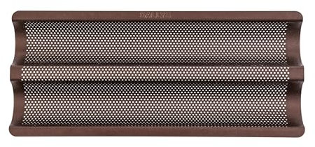Sallys Molde para baguette, antiadherente, 16 x 37 cm, 2 baguettes, molde para hornear, bandeja para hornear premium, moldes para hornear, baguette, molde perforado para baguette