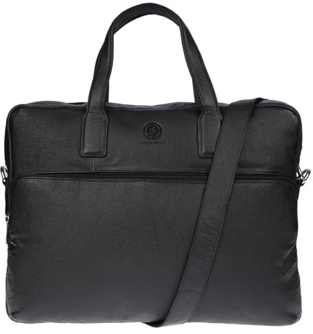 Christian Wippermann große echt Leder 15,6 Zoll Laptoptasche für Herren und Damen Aktentasche Umhängetasche