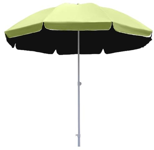 220cm-280cm Parasol de Jardin Rond, Parasol d'extérieur Imperméable à l'eau, Protection Solaire, Jardin de Plage Portable avec Mât en Acier Réglable en Hauteur pour Piscine/Cour/Terrasse(Green,220cm/7