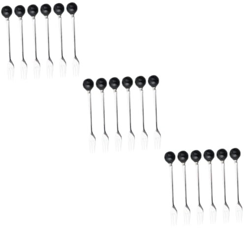 MAGICLULU 18pcs Stainless Steel Mini Fork Tea Forks for Dessert Ice Cake Creative Flatware Home Tableware