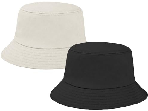 NHTJTHE 2 Stück Fischerhut modischer Sommerhut, faltbar, Regenhüte, Sommerhut für Damen und Herren,Outdoor-Anglerhut