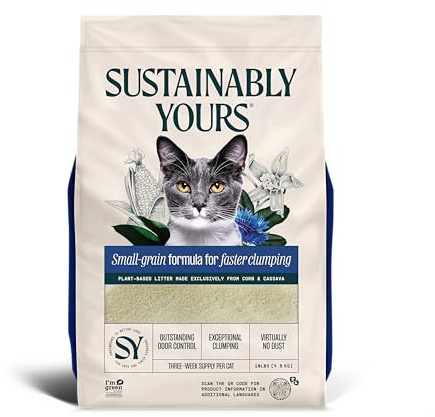 Sustainably Yours Litière pour Chat – Formule Petits Grains 4,5 kg