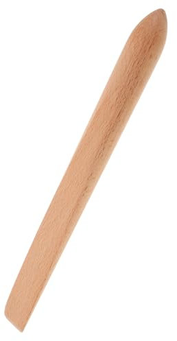 WEKADRIN 11-inch Beech Wood Sourdough Spurtle Bread Dough Mixer Stick Flat Wooden Paddle for Kitchen Cooking Sourdough Utensils Non-stick Cookware Compatible