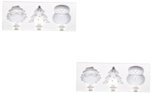 MAGICLULU 2pcs Christmas Theme Mold DIY Ice Makers Festive Home Supplies Silicone Material Maker Tool for Holiday Celebrations