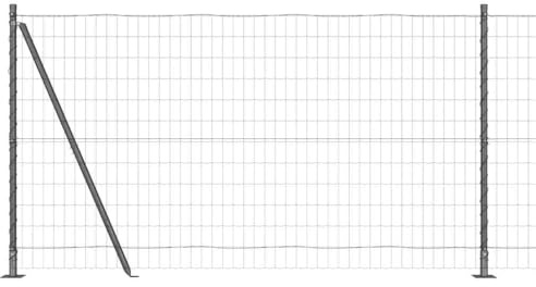 vidaXL Stängsel med stolpe Grå 1,2 x 10 m Stål och PVC, Trädgårds- och terrassstaket, moderna utomhuspaneler, hållbart skydd, stiligt avskildhet, praktisk set