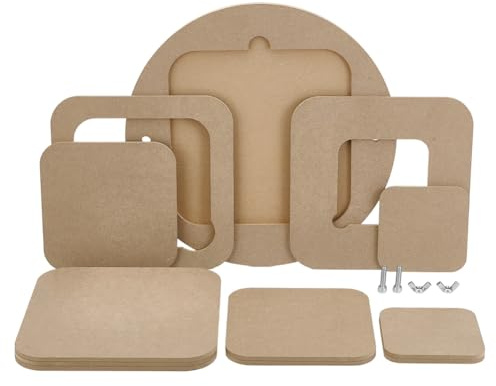 PH PandaHall 9 Pack Töpferscheiben Töpferscheibe Pottery Tragbares Lehmverkeilungsbrett 30cm Rundes Äußeres Schlägerwerkzeug20/15/10cm Quadratischer Schlägeradapter Für Töpferwaren