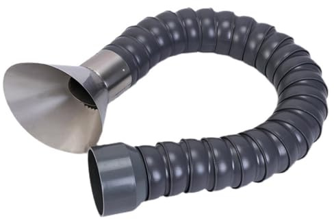 Industrial Fume Extractor Hose - 360° Adjustable Solder Exhaust Pipe, Universal Bamboo Tube for Air & Smoke Removal, Dust Extraction System (68mm/2.7in, 3m/9.8ft)