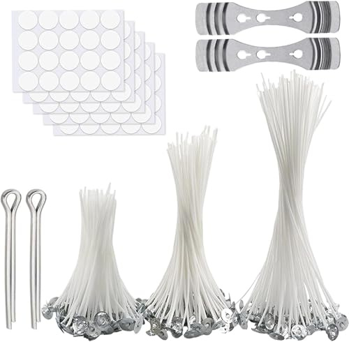 Kerzendocht Set,100 Stück Baumwolldochte für Kerzen,Kerzendocht Set für handgemachte,Ideal für DIY Kerzenherstellung,Aromalampe & Geschenke,Drei Größen(10/15/20 cm)