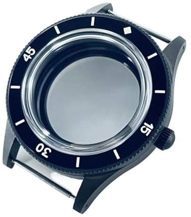 NLNKDTDPAK 40 mm passform for retrokupolformad NH35 NH36 NH34 ETA2824 PT5000 klockfodral med safirkristall lysande keramikram(A1 Black Bezel,ETA2824 PT5000)