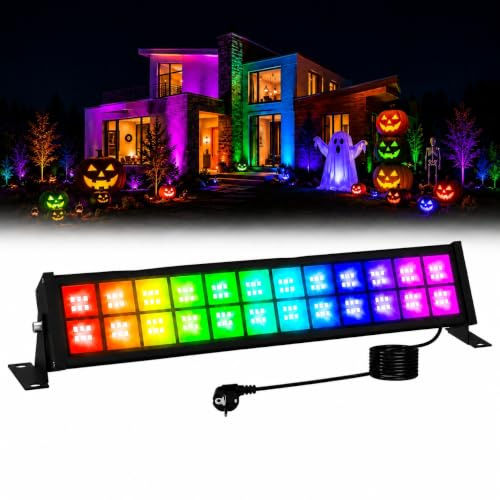 T-SUNUS RGB LED Strahler 72W, LED Strahler Außen WIFI mit Bluetooth APP Steuerung, LED Wallwasher, IP66 Wasserdicht Partylitcht für Disco Bühne Feiern Weihnachten Halloween