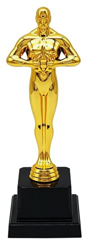 FENGCHUANG 26 cm Prix du vainqueur doré Plastique Trophée d'honneur Idéal | Coupe Trophée pour Les Remises de Prix Les Soirées Cinéma Les Cadeaux D'invités la Décoration de la Maison et du Bureau