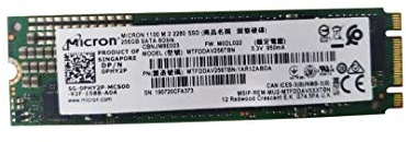 Micron MTFDDAV256TBN, SSD M.2 2280 NGFF da 256 GB (Solid State Drive) 3D NARD TLC SATA III