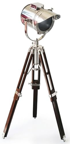 UK Gift Nautical Lamp Collectible Searchlight Spot Light Studio Table Lamp W/Tripod Stand