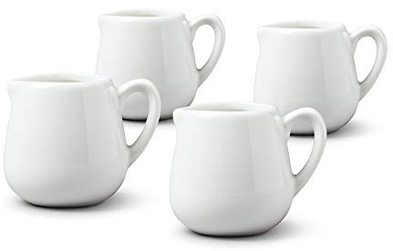 WM Bartleet & Sons 1750 Bellied Milchkännchen-Set, Weiß, 4 Stück